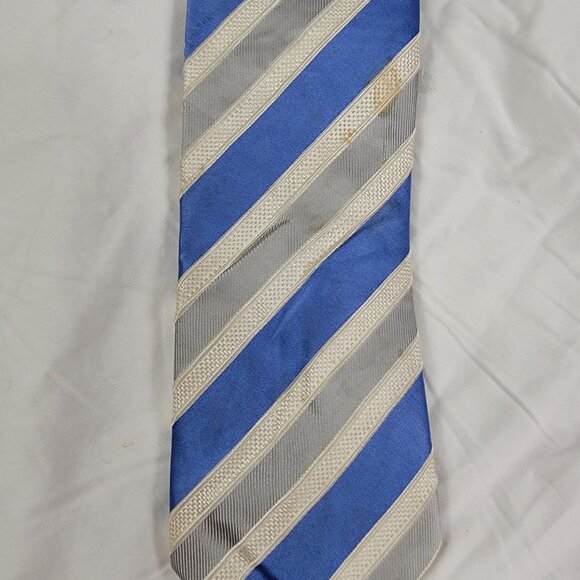 Donald J Trump Signature Collection Executive Tie Blue Diagonal Stripe Formal - Picture 4 of 5